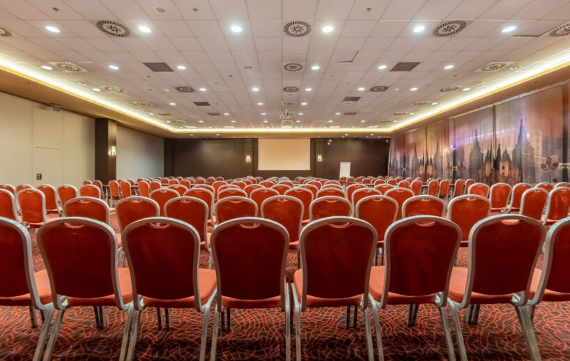 Millennium II conference room in theatre layout.