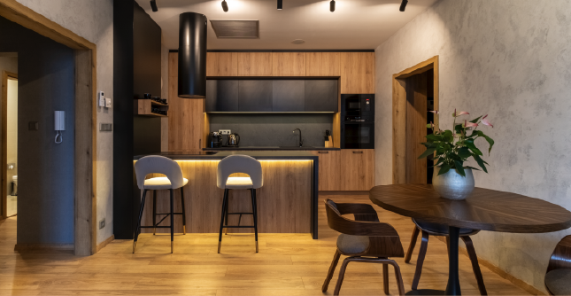 Kitchenette in the Family Apartment at Holiday Inn Žilina.