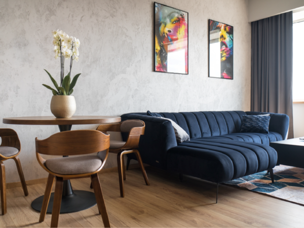 Apartment living area at Holiday Inn Žilina.