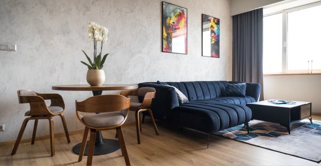 Living area in the Family Apartment at Holiday Inn Žilina.