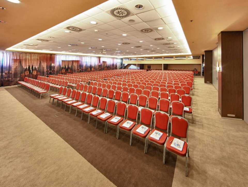 Millennium conference hall in theatre layout.