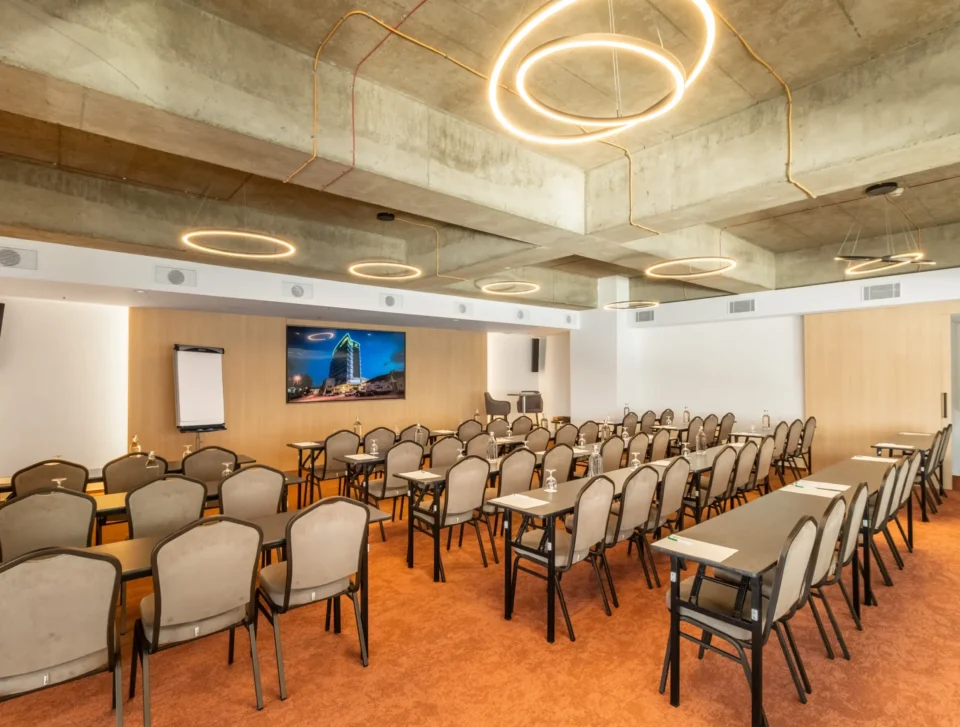 Holiday Inn Žilina conference room arranged in theatre-style seating.