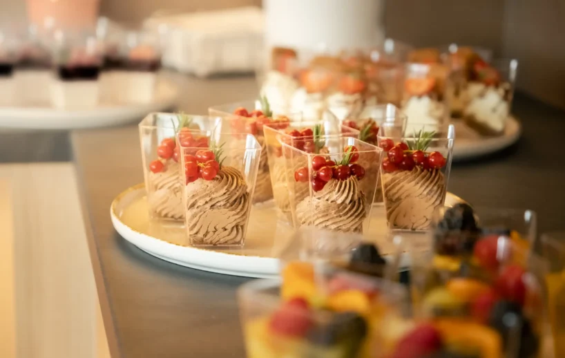 Catering desserts in the Infinity room.