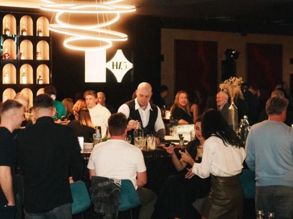 Guests socialising at HI.5 Night Bar.