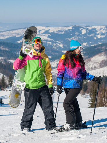Skiers at Veľká Rača.